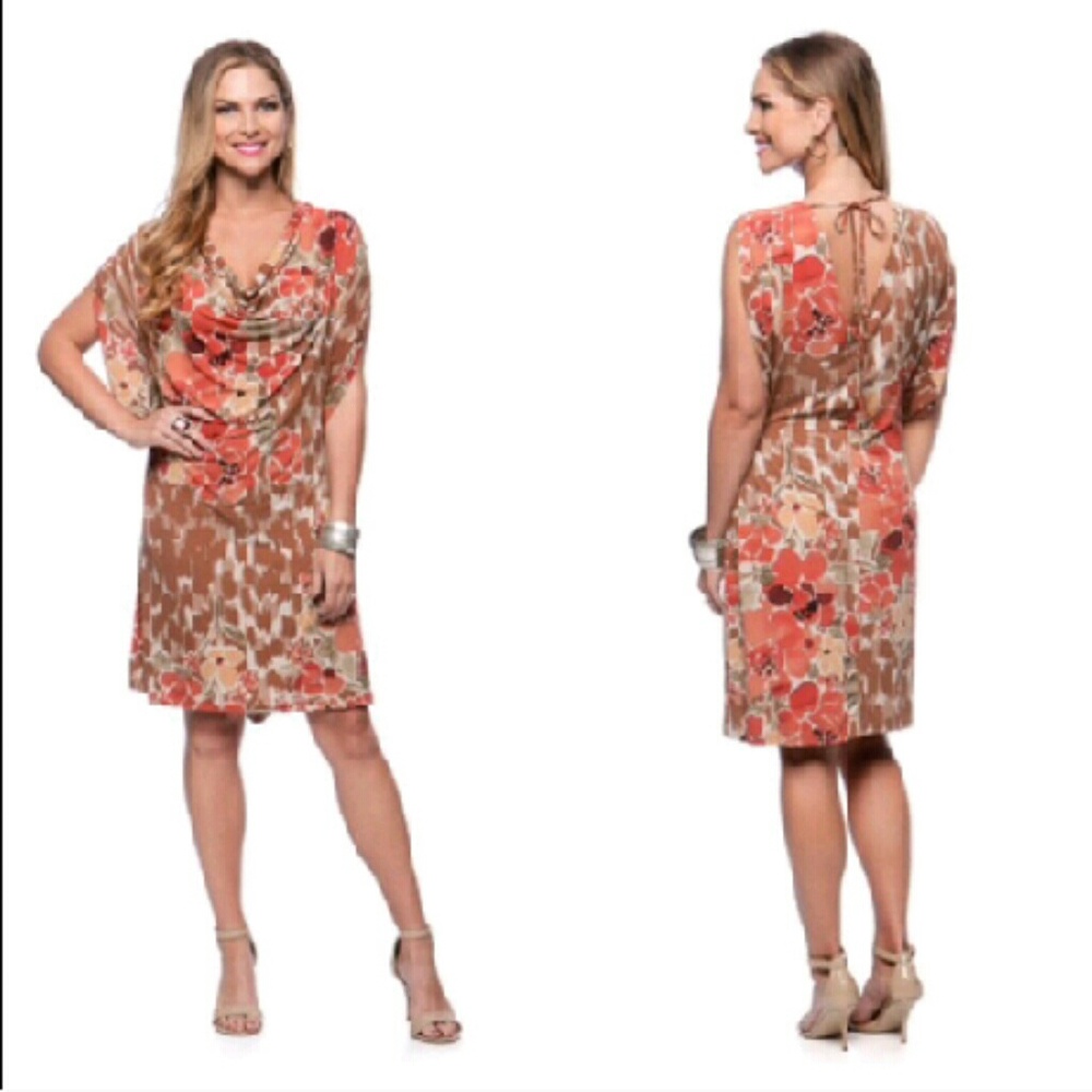 ANDREW CHARLES  Coral Floral Sundress